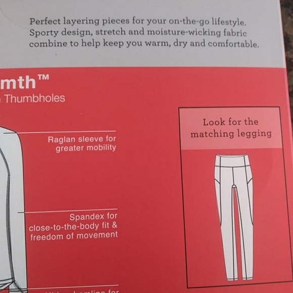 Cuddle Duds Medium Blue /Black Long Sleeve Crew ClimateRight - Picture 6 of 9